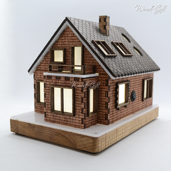 Светильник по индивидуальному дизайну Домик